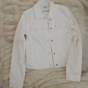 Gap Kids Girls White Jean Jacket